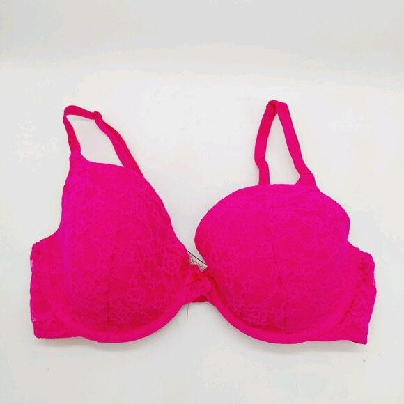 Victoria Secret Bra 34D Demi Pink Lace - Picture 1 of 7